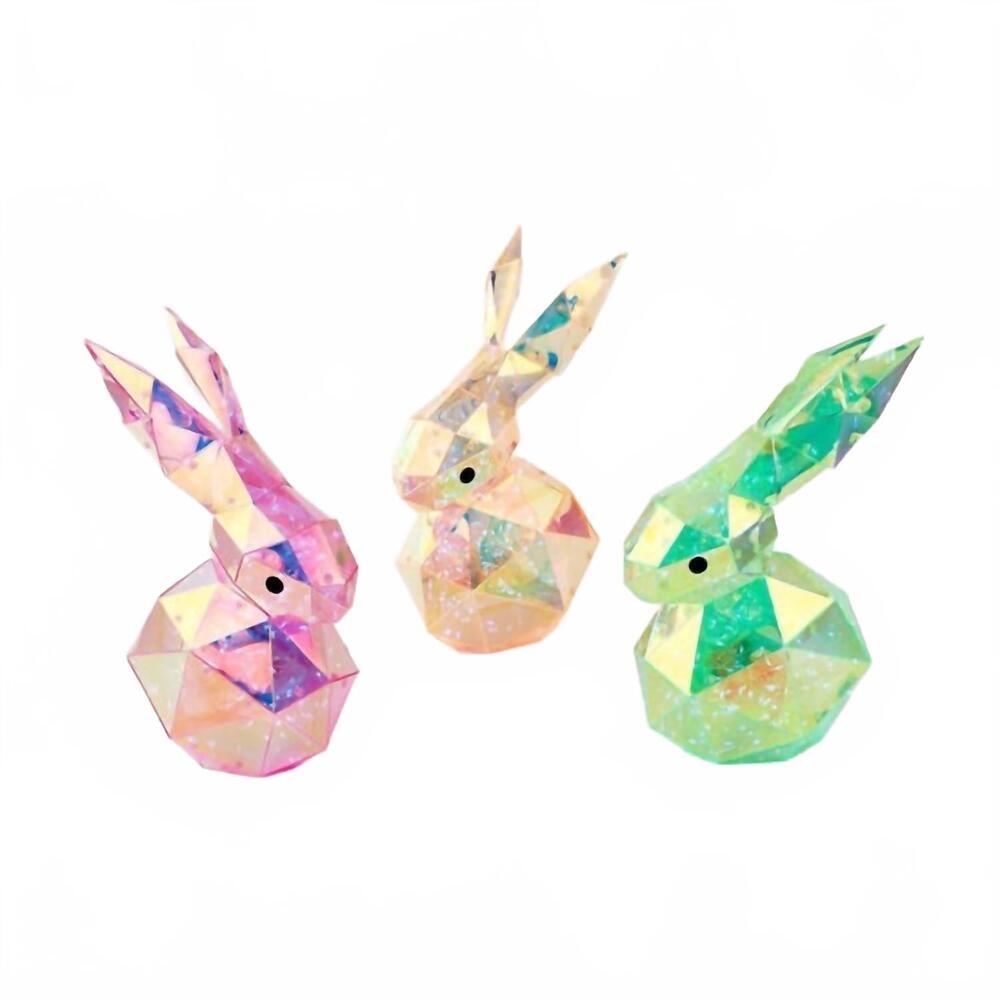 NEW ONE HUNDRED 80 DEGREES iridescent lit bunny in green